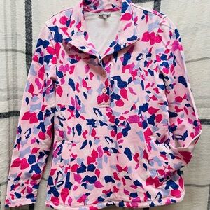 Talbots Vibrant Pink and Blue Blazer